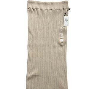 NEW Calvin Klein Jeans Cream Ribbed Knit Skirt